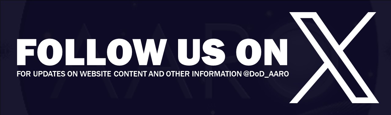 Follow us on X @DoD_AARO